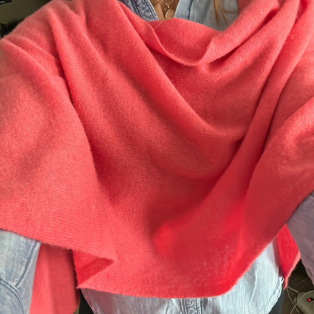 Cashmere Hot Pink Pop Over/Wrap